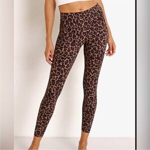 Varley Black and Brown Animal Print Leggings